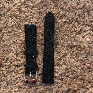 Black sparkle 18mm Michele Watch band